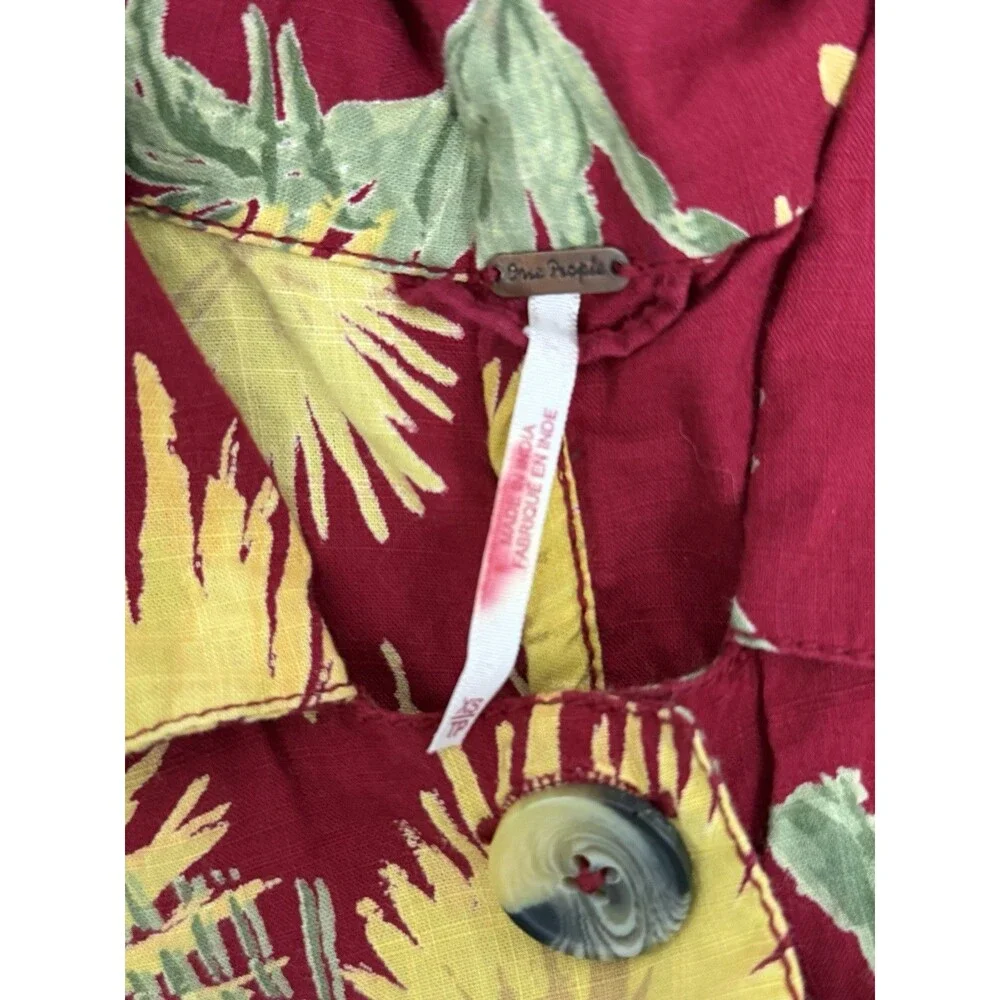 Free People Romper Womens Size XS Floral Boho Malibu Summer